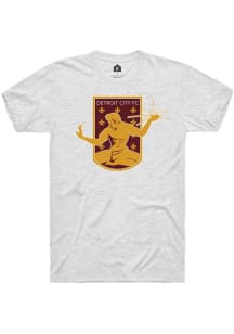 Rally Detroit City FC Ash Primary Logo Short Sleeve T Shirt