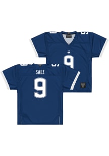 Zakaih Saez  Campus Ink UConn Huskies Navy Blue NIL Football Jersey