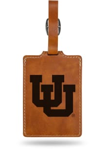 Utah Utes Red Laser Engraved Luggage Tag