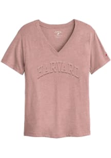 Harvard Crimson Womens Pink Intramural Short Sleeve T-Shirt