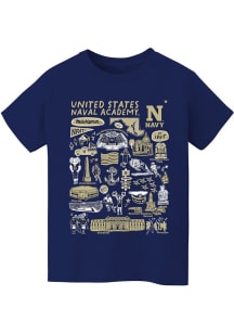 Vive La Fete Navy Midshipmen Youth Navy Blue Impressions Short Sleeve T-Shirt