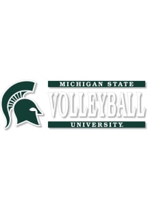 Michigan State Spartans 6x2 Volleyball Auto Decal - Green