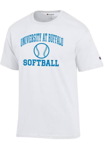 Champion Buffalo Bulls White Softball Jersey Short Sleeve T Shirt