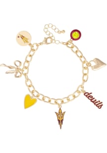 Arizona State Sun Devils Enamel Icons Charm Womens Bracelet