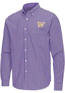 Antigua Washington Huskies Mens Purple Ellis Long Sleeve Dress Shirt