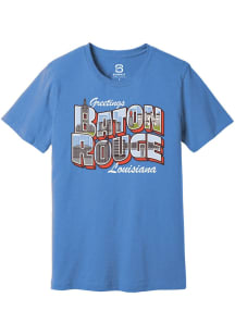 Summit Sportswear Baton Rouge Light Blue Greetings Short Sleeve Fashion T Shirt