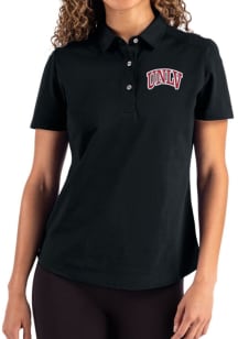 Cutter and Buck UNLV Runnin Rebels Womens Black Advantage Short Sleeve Polo Shirt