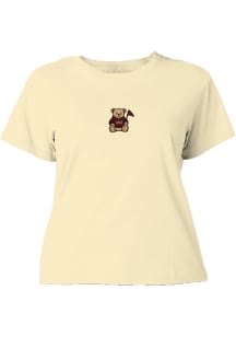 Summit Sportswear Arizona State Sun Devils Womens Yellow Teddy Bear Short Sleeve T-Shirt