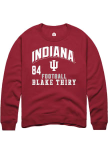 Blake Thiry Indiana Hoosiers Mens Crimson Football NIL Arch Logo Player Crew