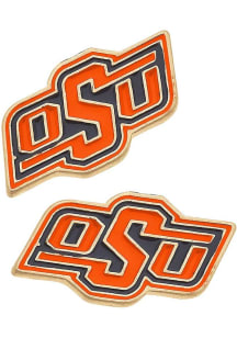 Oklahoma State Cowboys Enamel Logo Stud Womens Earrings
