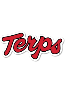 Maryland Terrapins 3 Inch Vintage Script Auto Decal - Red