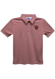 Vive La Fete Harvard Crimson Toddler Crimson Pencil Stripe Short Sleeve Polo Shirt