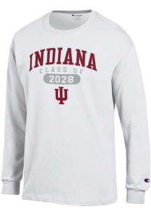 Champion Indiana Hoosiers White Class of 2028 Jersey Long Sleeve T Shirt