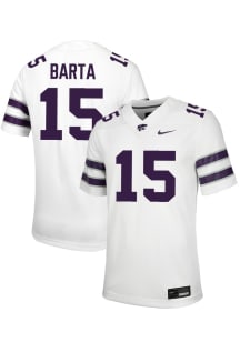 Callen Barta  Nike K-State Wildcats White Football NIL Game Football Jersey