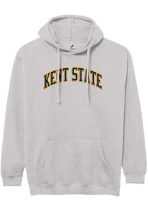 Kent State Golden Flashes Mens Grey Arch Name Twill Long Sleeve Hoodie