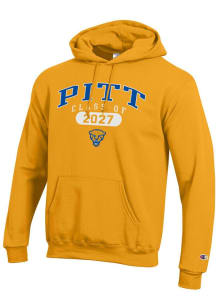 Champion Pitt Panthers Mens Gold Class of 2027 Powerblend Long Sleeve Hoodie