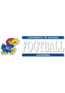 Kansas Jayhawks 6x2 Football Auto Decal - Royal Blue
