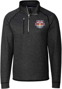 Cutter and Buck New York Red Bulls Mens Charcoal Mainsail Big and Tall Qtr Zip