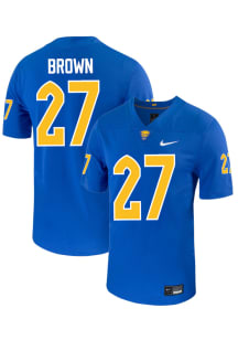 Jaylin Brown  Nike Pitt Panthers Blue NIL Name And Number Football Jersey