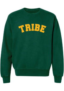 Summit Sportswear William & Mary Tribe Womens Green Classic Block Crew Sweatshirt