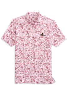 Johnnie O Iowa State Cyclones Youth Cardinal Red Tailgater 2.0 All Over Print Short Sleeve Polo Sh..