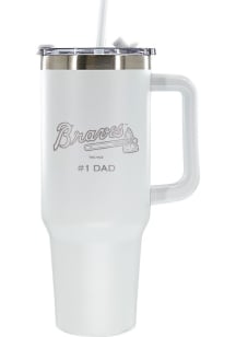 The Memory Company Atlanta Braves Dad 40oz Stainless Steel Tumbler - White