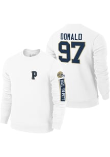 Aaron Donald Pitt Panthers Mens White Rally Loud Retirement Football Player Crew