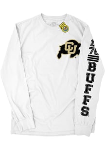 Colorado Buffaloes White Redux Letterman Long Sleeve T Shirt