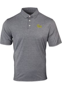 George Mason University Mens Black BUTTER STRIPE Short Sleeve Fashion Polo