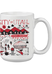 Utah Utes 15oz Julia Gash Ceramic Mug - Red