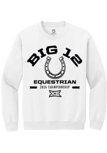 Summit Sportswear Big 12 Mens White 2026 Equestrian Championship Long Sleeve Crew Sweatshirt