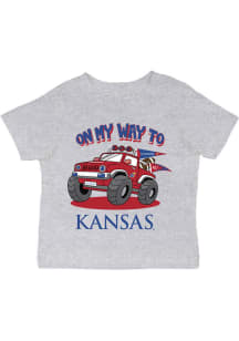 Vive La Fete Kansas Jayhawks Infant On My Way Short Sleeve T-Shirt Grey