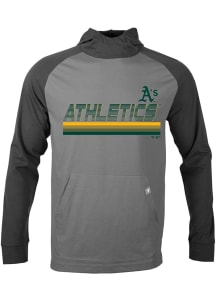 Levelwear Oakland Athletics Mens Grey Uproar Breaker Long Sleeve Hoodie