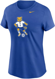 Nike Pitt Panthers Womens Blue Soccer Roc Short Sleeve T-Shirt