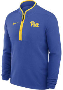 Nike Pitt Panthers Mens Blue Mens Basketball Victory Long Sleeve Qtr Zip Pullover