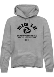Summit Sportswear Big 12 Mens Graphite 2026 Beach Volleyball Championship Long Sleeve Hoodie