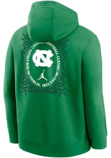 Nike North Carolina Tar Heels Mens Kelly Green 2 Hit Aer Lingus Football Club Fleece Long Sleeve H..