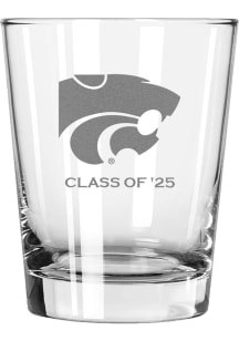 K-State Wildcats Class of 2025 15oz Rock Glass - White