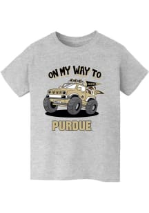 Vive La Fete Purdue Boilermakers Youth Grey On My Way Short Sleeve T-Shirt