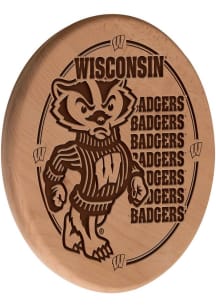 Wisconsin Badgers Laser Engraved Sign - Brown
