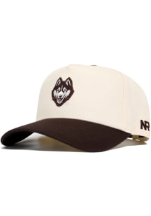 No Rivals UConn Huskies Espresso Adjustable Hat - Natural