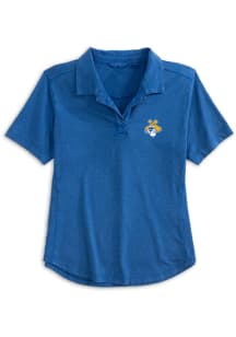 Johnnie O Pitt Panthers Womens Blue Coastal Wash Vault Short Sleeve Polo Shirt