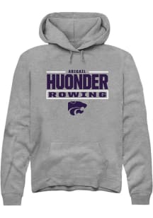 Abigail Huonder K-State Wildcats Mens Graphite NIL Stacked Box Player Hood