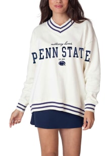 Penn State Nittany Lions Womens White Letterman Crew Sweatshirt