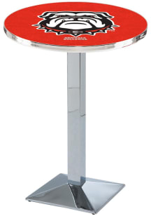 Georgia Bulldogs Mascot Chrome Square Base Pub Table