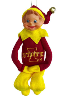 Iowa State Cyclones 12inch Elf Ornament - Cardinal