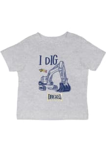 Vive La Fete Drexel Dragons Infant Excavator Short Sleeve T-Shirt Grey