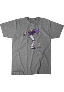 Justin Jefferson Minneapolis Grey SS Pose Short Sleeve Fashion Player T Shirt