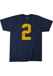 Blake Corum Michigan Wolverines Blue No2 Short Sleeve Fashion Player T Shirt