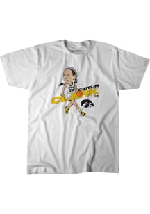 Caitlin Clark Iowa Hawkeyes White Caricature Short Sleeve Fashion Player T Shirt